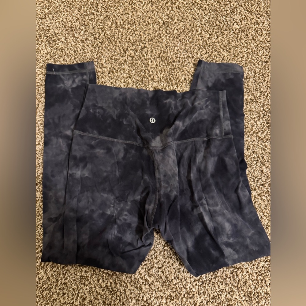 lululemon athletica Black Tie-Dye Leggings